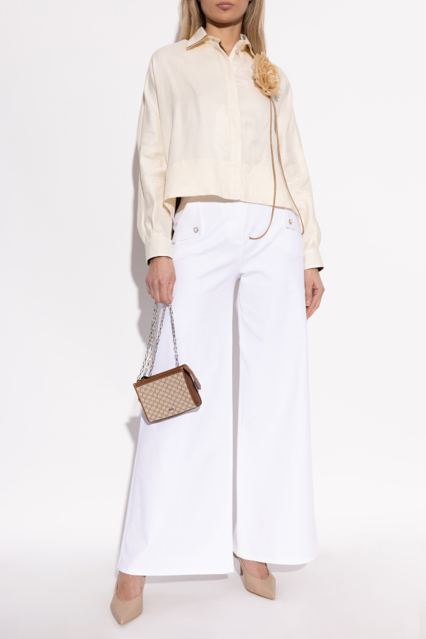 パンツ MAX MARA Woman Pants White 2511781022600 001 Women's S Max Mara Conico stretch cotton blend pants